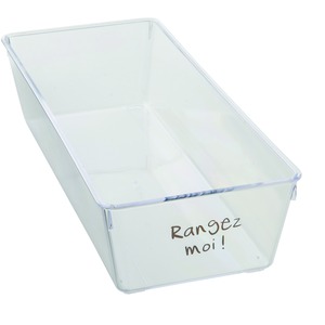 Organisateur Frigo Lot de 6, Transparent Empilable Boite Rangement