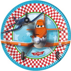 Lot de 8 assiettes Planes Disney en carton - 23 cm - Multicolore