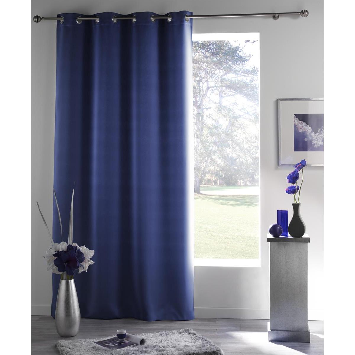 pan opaque bleu rideaux et voilages la foir fouille
