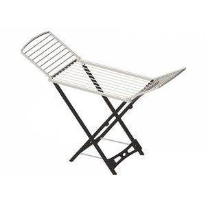 Séchoir résine - 173 x H 90 à 113 x 53 cm - Noir, blanc