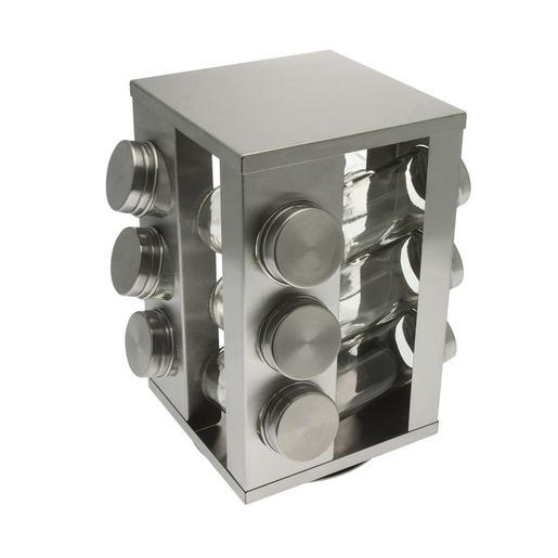 Carrousel A Epices Acier Inoxydable Gris Materiel De Cuisine