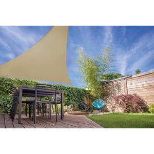 Voile d'ombrage triangulaire - 360 x 360 x 360 cm - Marron taupe