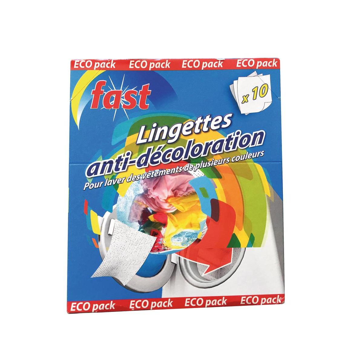 10 lingettes anti-transfert de couleur 10 lingettes anti-transfert de couleur