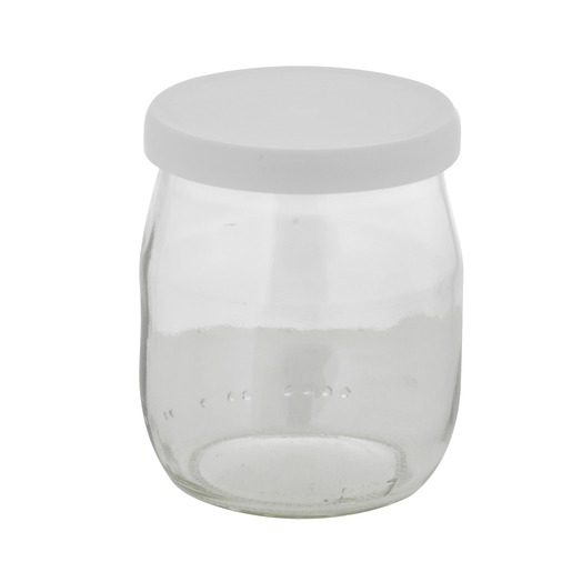 Pot de yaourt en verre avec couvercle à Vitrolles