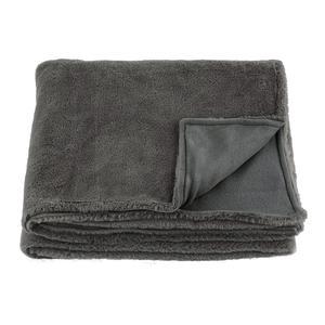Plaid doux - 125 x 150 cm - Gris anthracite