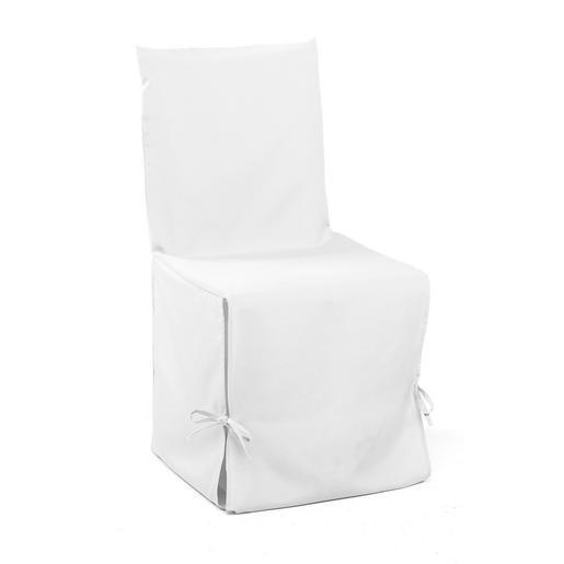 Housse De Chaise 50 X 50 X H 50 Cm Blanc Housse De Chaise