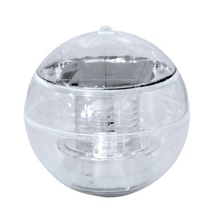 Boule solaire flottante Led - Diamètre 12 cm - Transparent