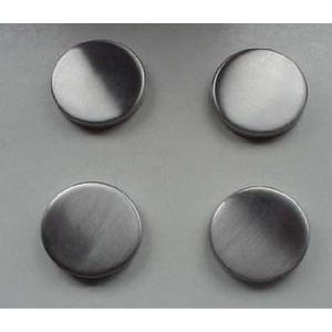 Lot de 4 magnets - Acier inoxydable - 16 x 9,5 cm - Gris