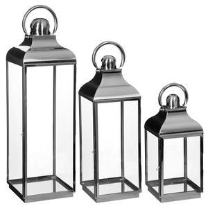 3 lanternes d'extérieur en inox