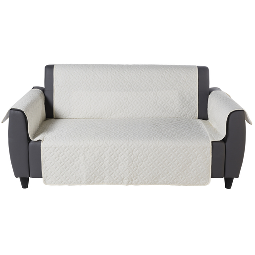 Protege Blanc Gris Housse De Canape Et De Fauteuil La Foir Fouille