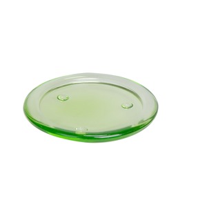Support pour bougie en verre - Diamètre 11 cm - Vert