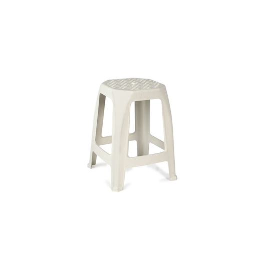 Tabouret Empilable 6 X 26 X H 45 Cm Blanc Rangement
