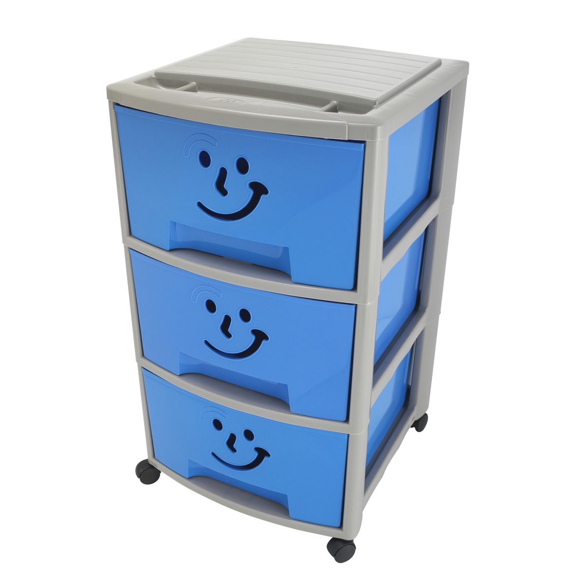 Tour De Rangement Enfant 3 Tiroirs 39 X 37 X H 67 Cm Bleu Tours De Rangement Plastique La Foir Fouille