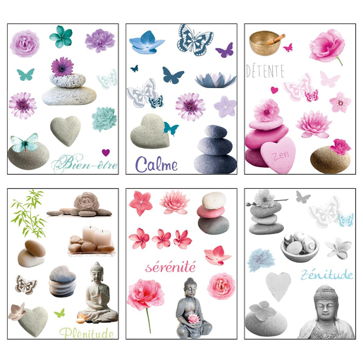 Sticker Illustration Zen Romance 30 X 40 Cm Stickers Et