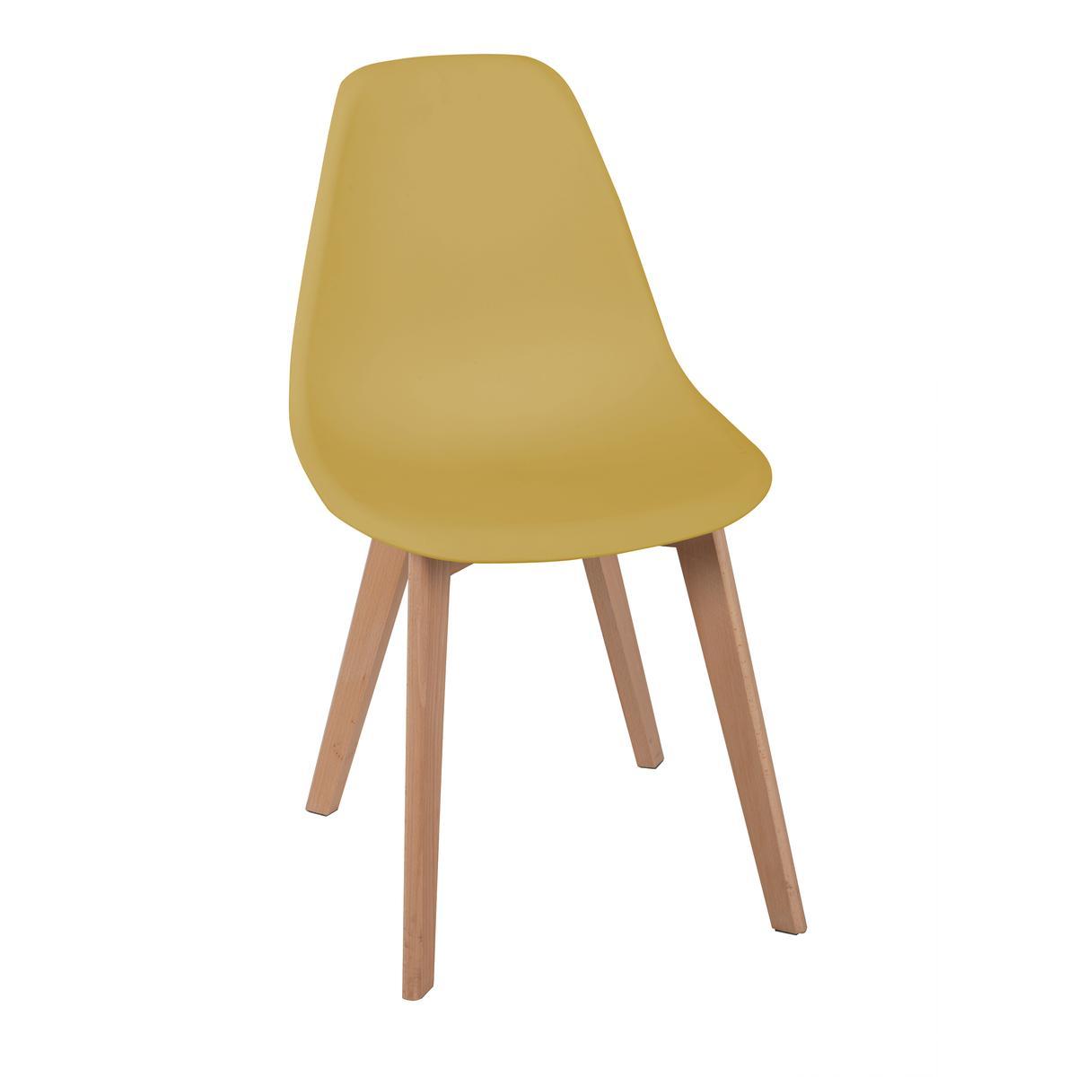 Chaise Vicky - 64 x 38 x H 64 cm - Jaune Chaise Vicky - 64 x 38 x H 64 cm - Jaune