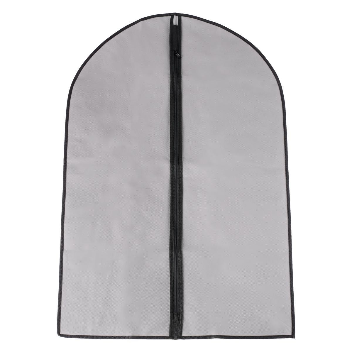 3 housses de vêtement - Tissu non tissé - 60 x 90 cm - Gris 3 housses de vêtement - Tissu non tissé - 60 x 90 cm - Gris
