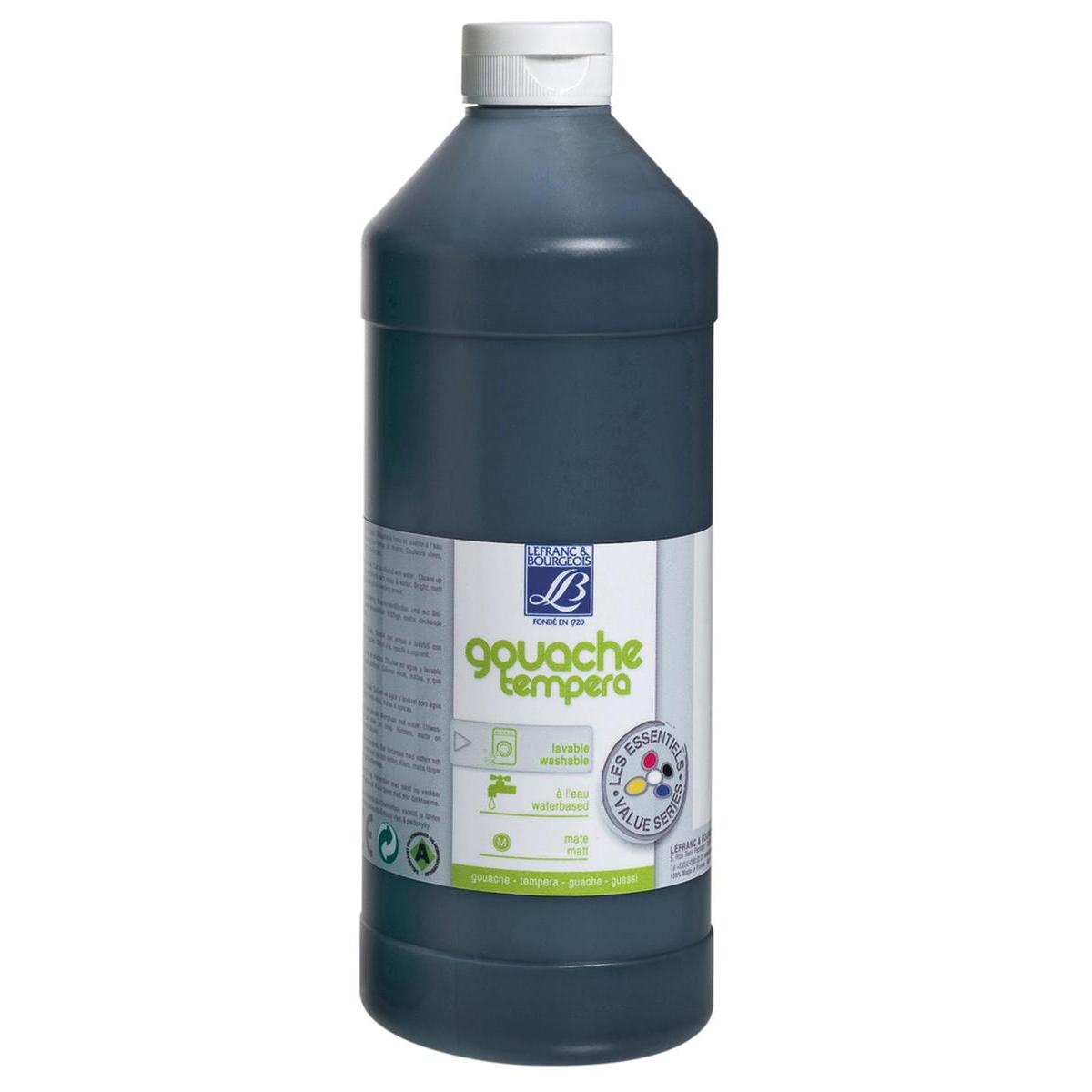Peinture en bouteille - Gouache - 1 L - Noir