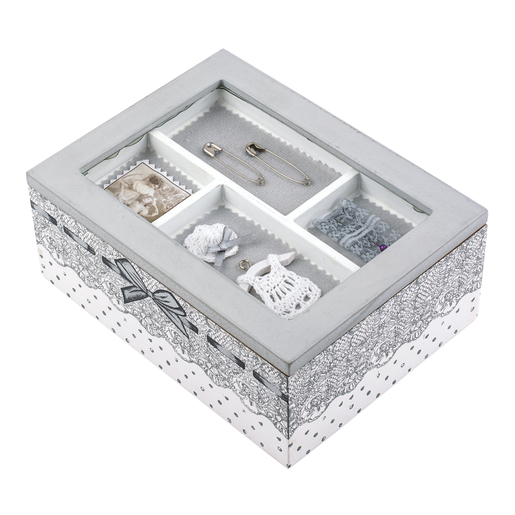 Boite Blanc Gris Porte Bijoux Et Boites La Foir Fouille