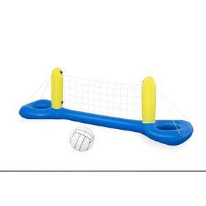 Set de volley gonflable pour piscine - 244 x H 64 x 59 cm - Jaune, bleu - BESTWAY