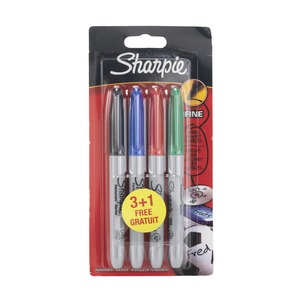 Marqueurs 3 + 1 gratuit Papermate - Noir, bleu, vert, rouge