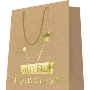Sac cadeau Joyeux anniversaire - 32 x 14 x 40 cm