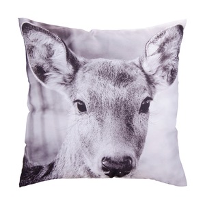 Coussin décor imprimé biche - 40 x 40 cm - Multicolore