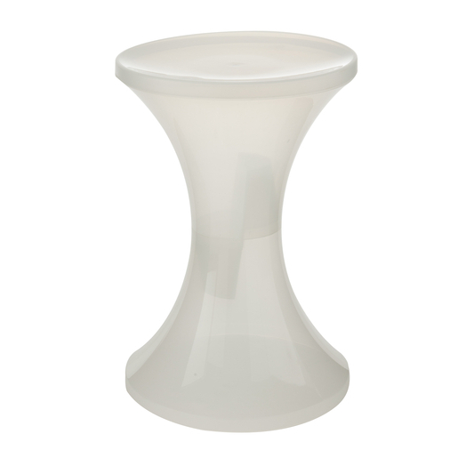 Tabouret Translucise Plastique Blanc Meubles De Salon La