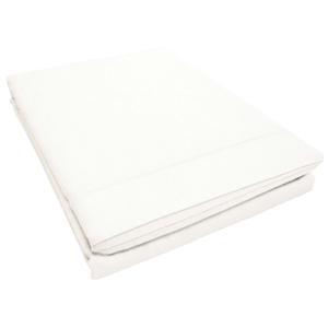 Marron BLANC DES PRES Drap Plat uni 270X300 100/% Coton 57 Fils