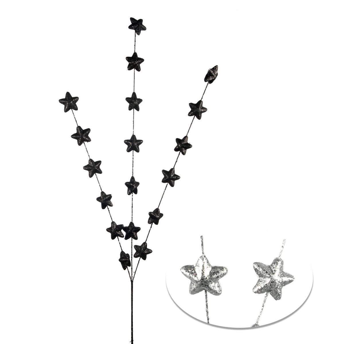 Branches d'étoiles pailletées - H 92 cm Branches d'étoiles pailletées - H 92 cm