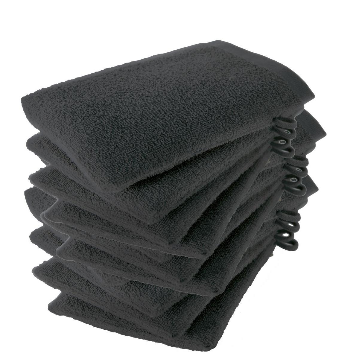 10 gants de toilette - 100 % coton - 15 x 21 cm - Gris clair et foncé 10 gants de toilette - 100 % coton - 15 x 21 cm - Gris clair et foncé
