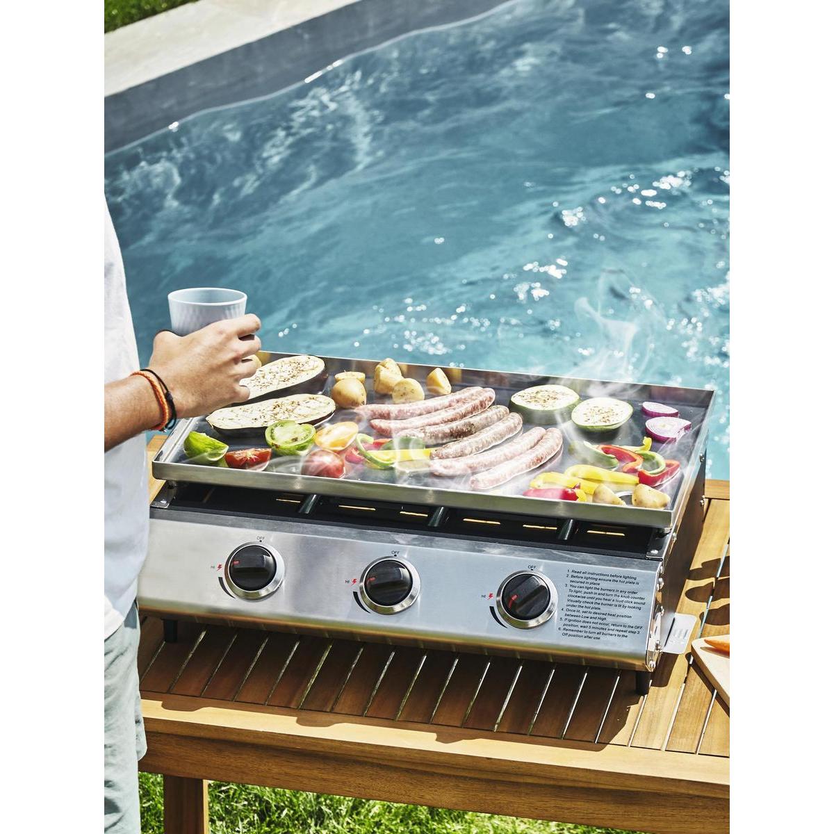 Plancha gaz - 49 x L 64 cm - COOKING BOX