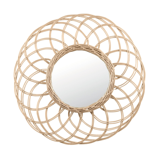Miroir Solaire En Rotin O 55 Cm Miroirs La Foir Fouille