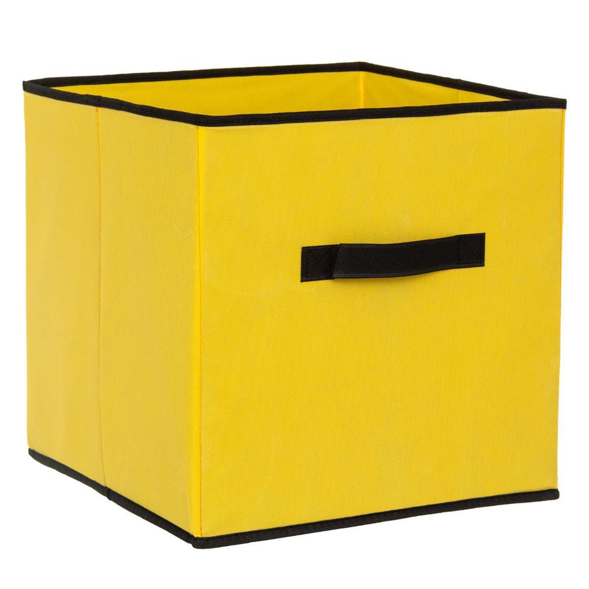 Cube de rangement souple - 31 x 31 x 31 cm - Différents coloris - Jaune Cube de rangement souple - 31 x 31 x 31 cm - Différents coloris - Jaune
