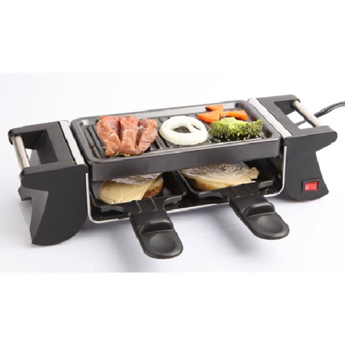 Machine à raclette connectable duo noire