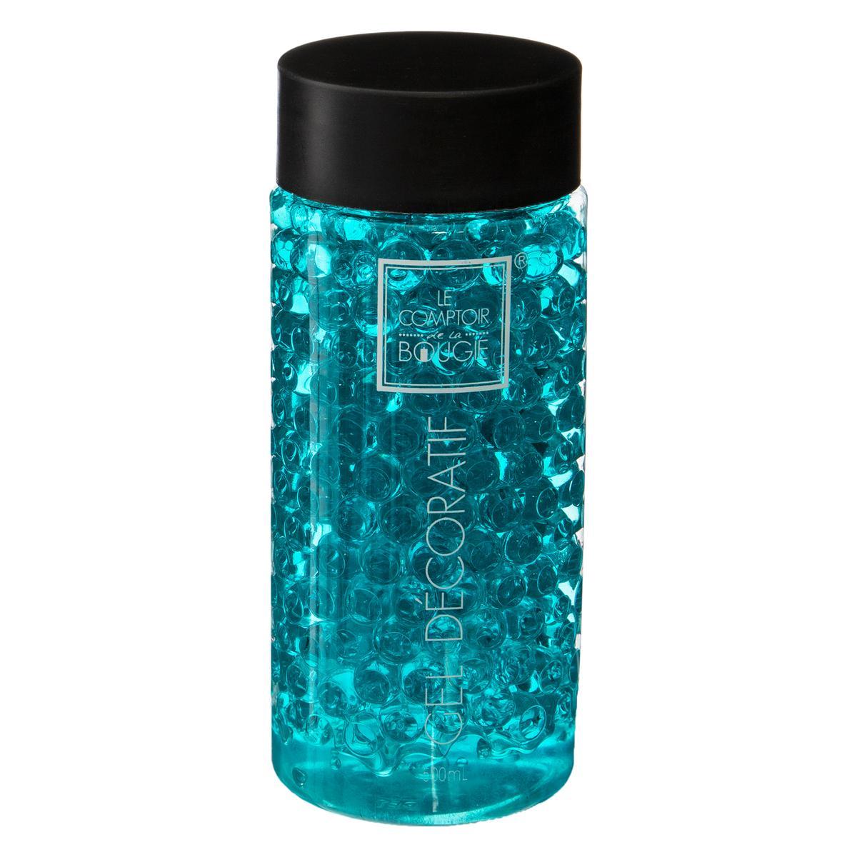 Billes de gel décoratif cristal en vase - ø 6.5 x H 16 cm - Différents  coloris - Bleu 
