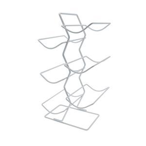 Range 6 bouteilles en acier - 20 x 16,5 x 38,5 cm - Blanc