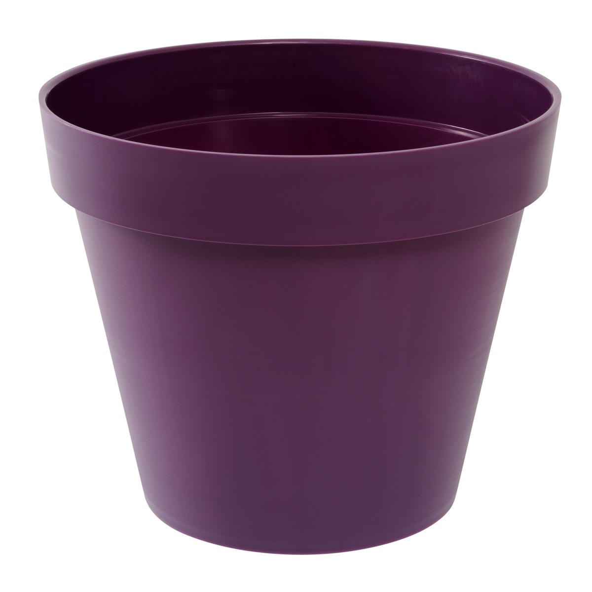 Pot en plastique - Diamètre 48 x H 40 cm - Violet aubergine