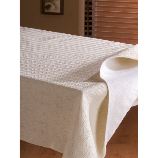 Protege Table Pvc Polyester Blanc Toile Ciree La Foir