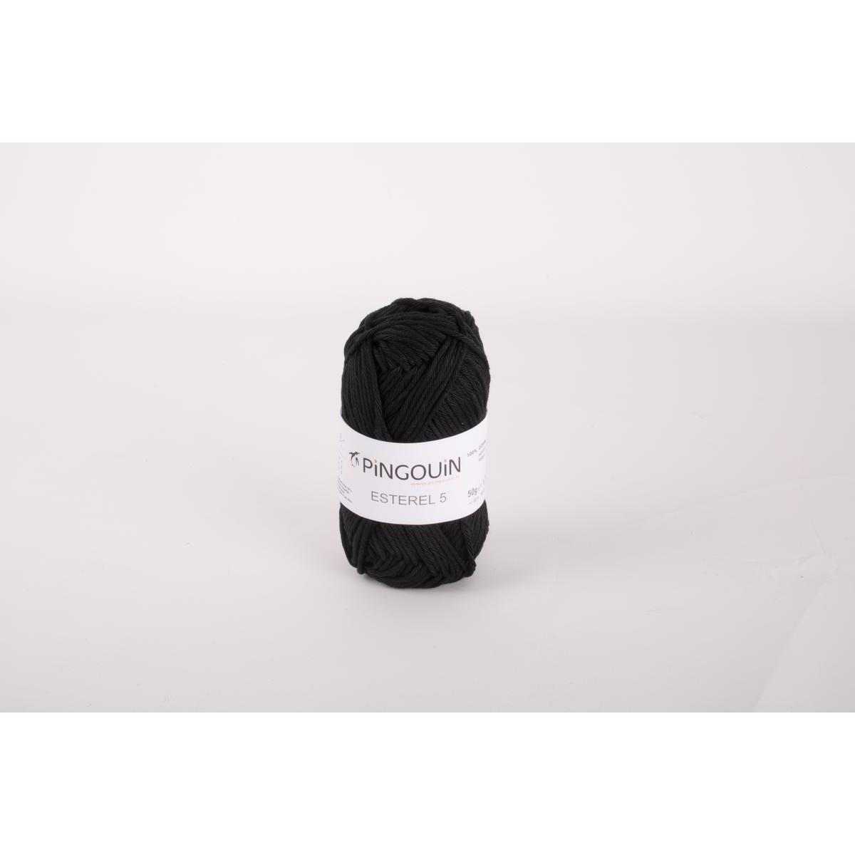 Pelote coton Esterel 5 - 105 m - Noir - PINGOUIN