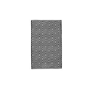 Tapis losange - L 80 x H 0.5 x l 50 cm - Noir - HOME DECO FACTORY