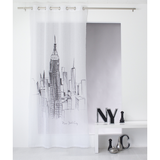 Voilage A œillets New York 140 X 240 Cm Rideaux Et Voilages