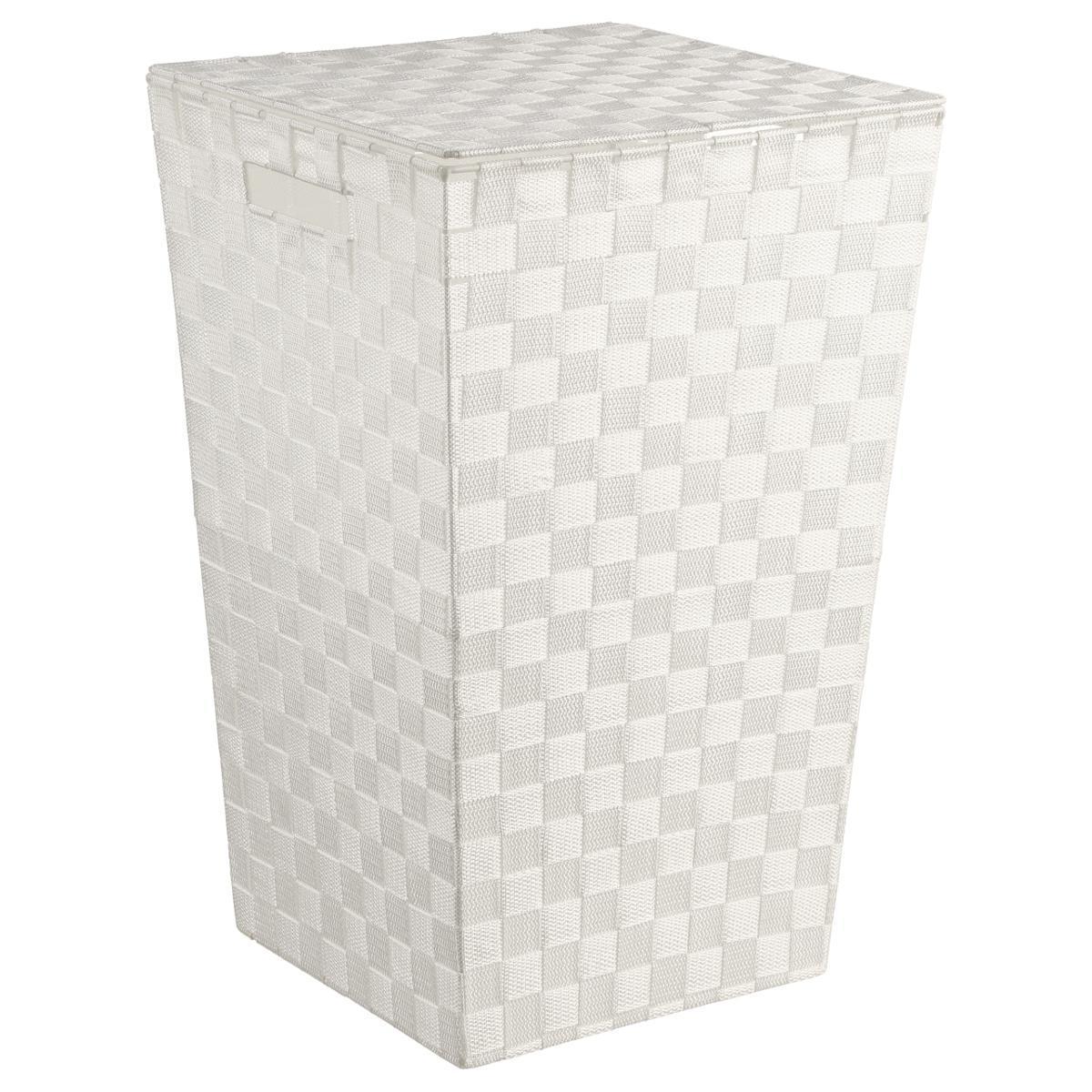 Panier à linge - 33 x 33 x H 53 cm - Blanc Panier à linge - 33 x 33 x H 53 cm - Blanc