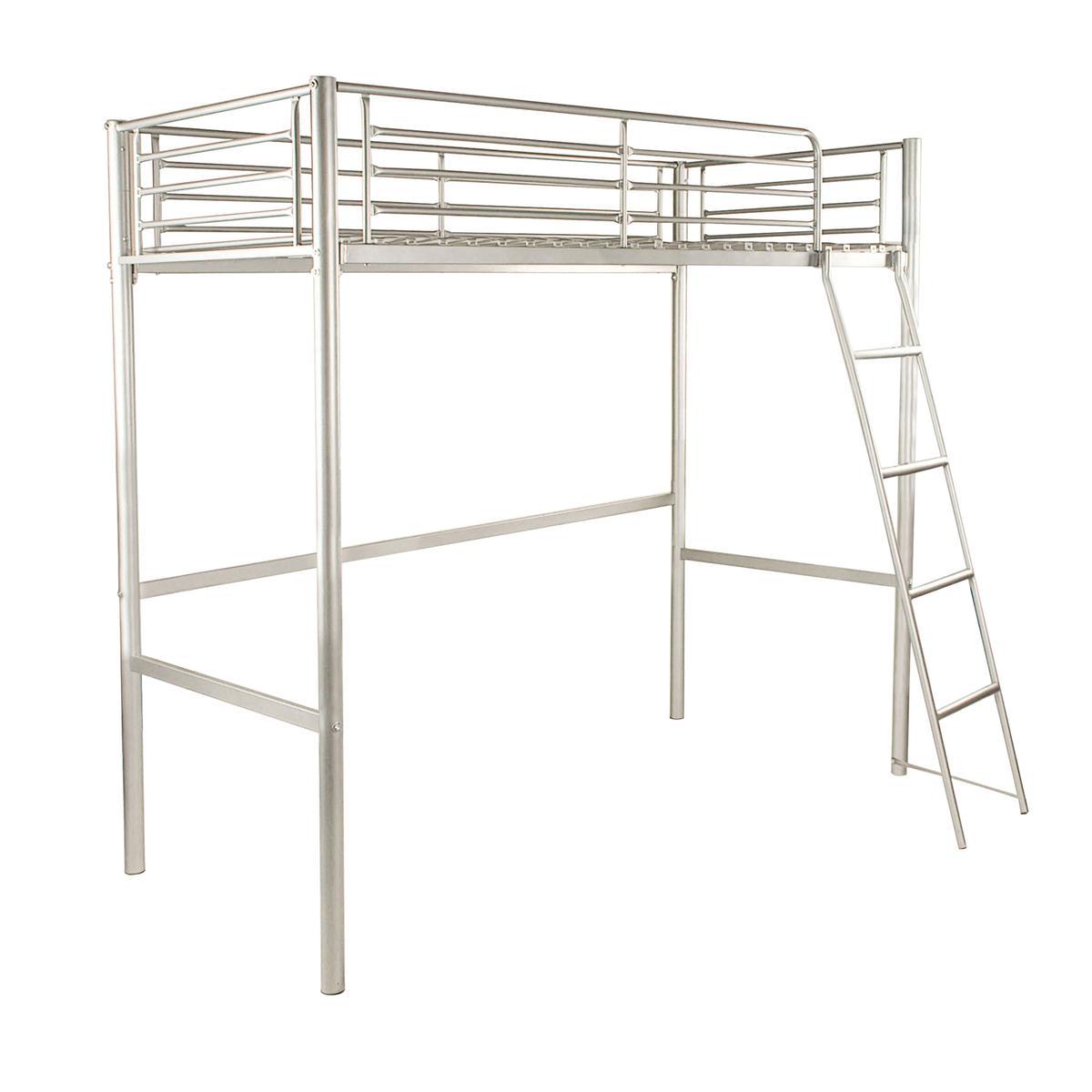 Lit mezzanine - Acier - 200 x 98 x H 184 cm - Aluminium Lit mezzanine - Acier - 200 x 98 x H 184 cm - Aluminium