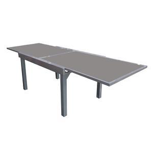 Table Firenze - Aluminium et verre - 270 x 90 x H 76 cm - Gris