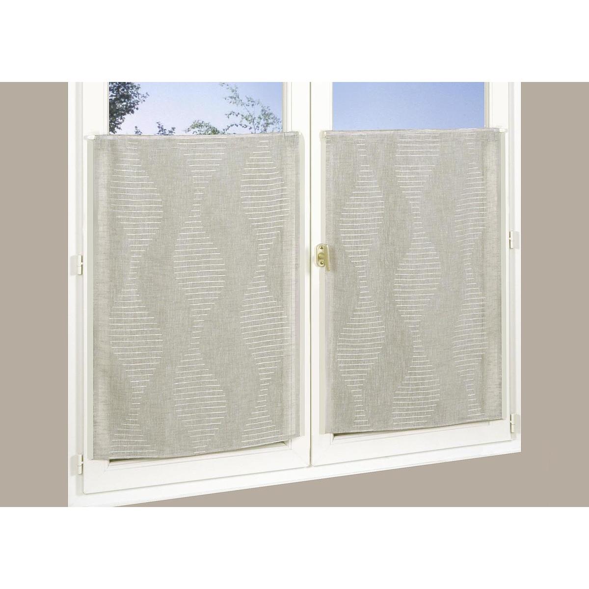 Panneau Voilage En Lin Blanc 60 X 1 Cm Rideaux Et Voilages La Foir Fouille