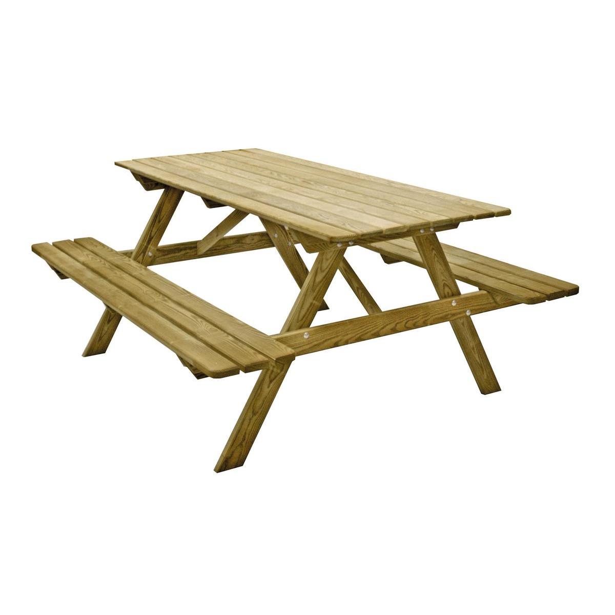Table Robin 2 bancs - Pin naturel Table Robin 2 bancs - Pin naturel