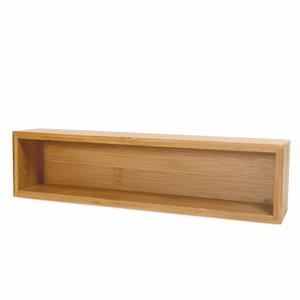 Rangement tiroir bambou - L 7.5 x H 6.2 x l 30.5 cm - Beige