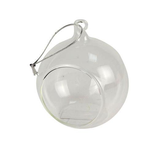 Boule Ouverte à Suspendre Verre Blanc Loisirs Créatifs