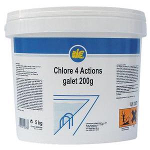 Galets de chlore lent multifonctions - 5 Kg - Blanc