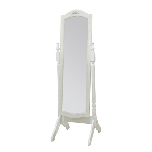 Miroir Psyche Sur Pieds 50 X 51 X H 157 Cm Blanc Miroirs